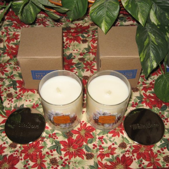 BBW White Barn Cinnamon Caramel Swirl Scented Signature Candle Lot of 2 - Picture 3 of 4